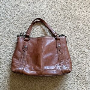 Frye Cognac Leather Top-Handle Shoulder Bag